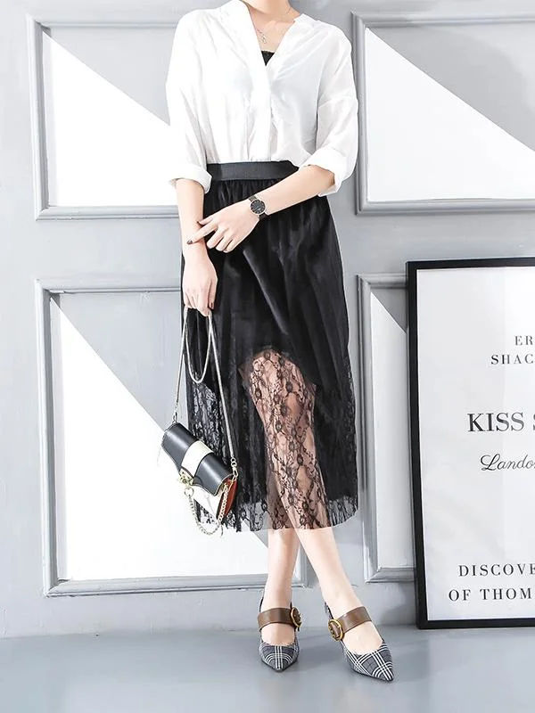 Shallow pointed toe stiletto heels with metal buckle plaid high heels