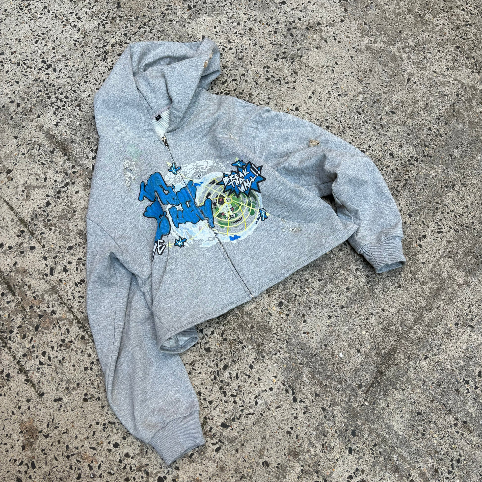 Cropped Terra Australis Zip Hoodie