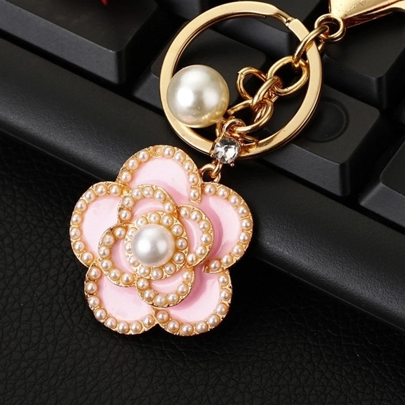Elegant Korean Style Bag Metal Inlay Rhinestones Women’s Bag Pendant Keychain
