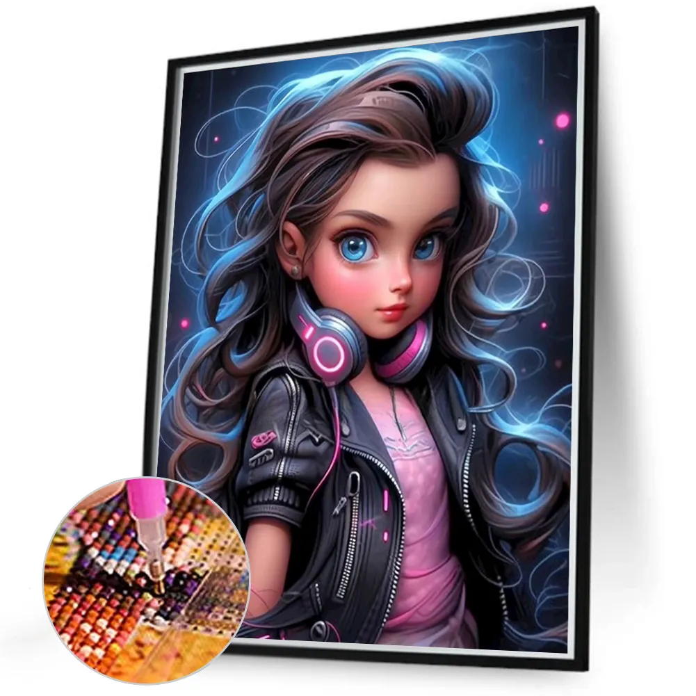 Full Round Diamond Painting 40*50cm - Sweet Girl