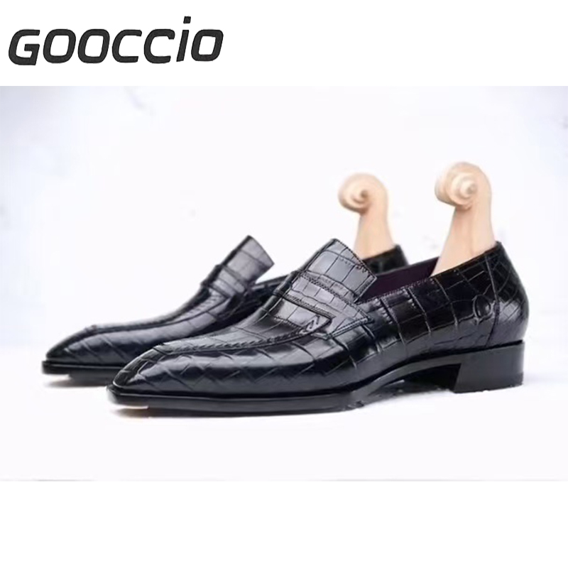 MY246 Crocodile Leather Dress Shoes/Loafer Shoes For Men GOOCCIO   
