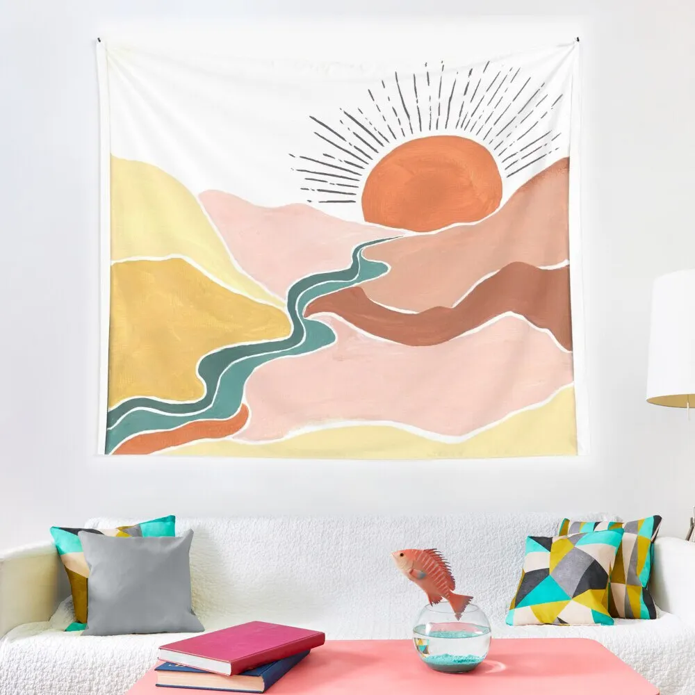 sunrise mountains sunrise Tapestry Wall Hanging Kanagawa Fujiyama Wall Decor Tapestries Psychedelic Mountain Tapiz Bedroom