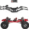 AMK RC Chassis Kit Frame Girder LCG Carbon Fiber for 1/10 RC Rock Crawle, Gen3 Carbon Fiber LCG Chassis Rails Kit, Lightweight Thickened Cheater Rigs Frame Rails for 1/10 RC Rock Crawler Axial SCX10