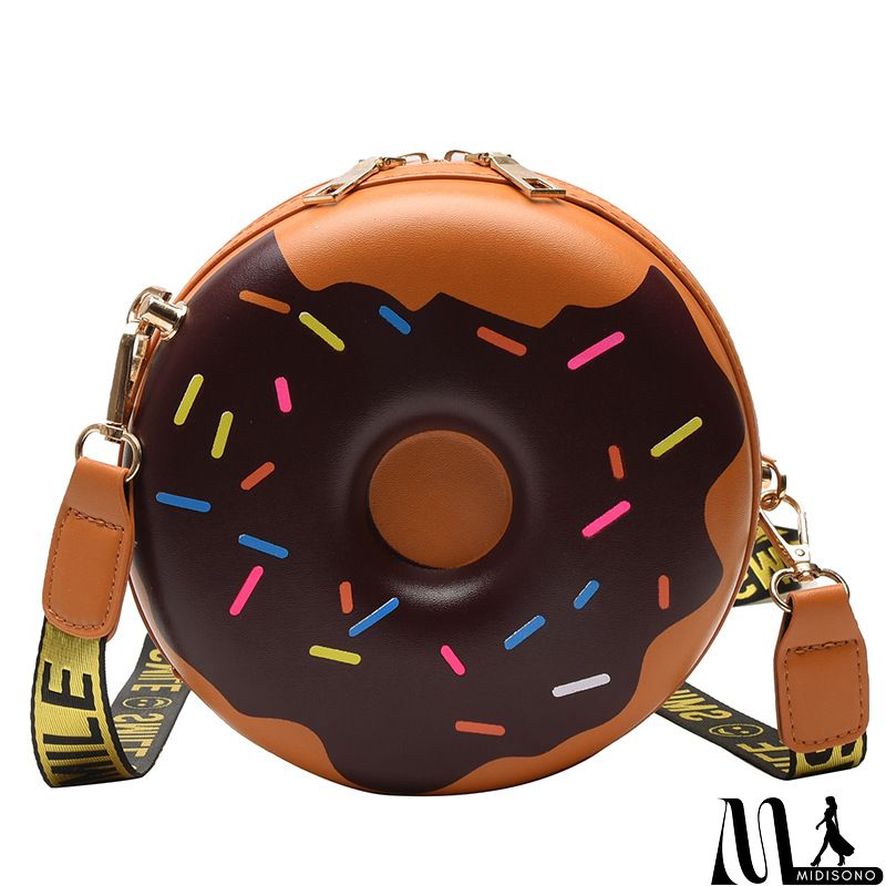 MidiSono - Women Creative Donut Round Crossbody Bag