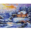 Winter Snow Hut - 11CT Stamped Cross Stitch 60*50cm/23.62*19.69in