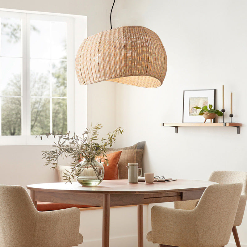 Rattan Pendant Lampshade Wicker Hanging Light