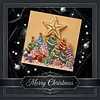 (25x25cm)DIY Pearl Painting Xmas Framed Handmade Pearl Material Art Kit Living Room Decor