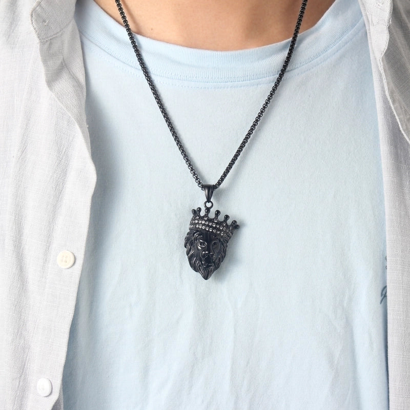 Jewelry Basic Modern Style Classic Style Lion 304 Stainless Steel Pendant Necklace