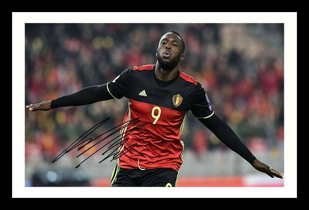 Romelu Lukaku - Belguim Autograph Signed & Framed Photo Poster painting