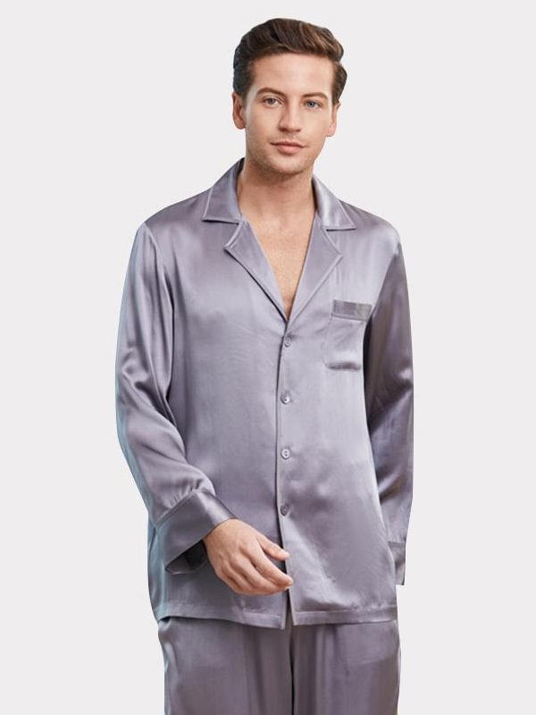 Luxury Pure Men's Silk Pajama Set
