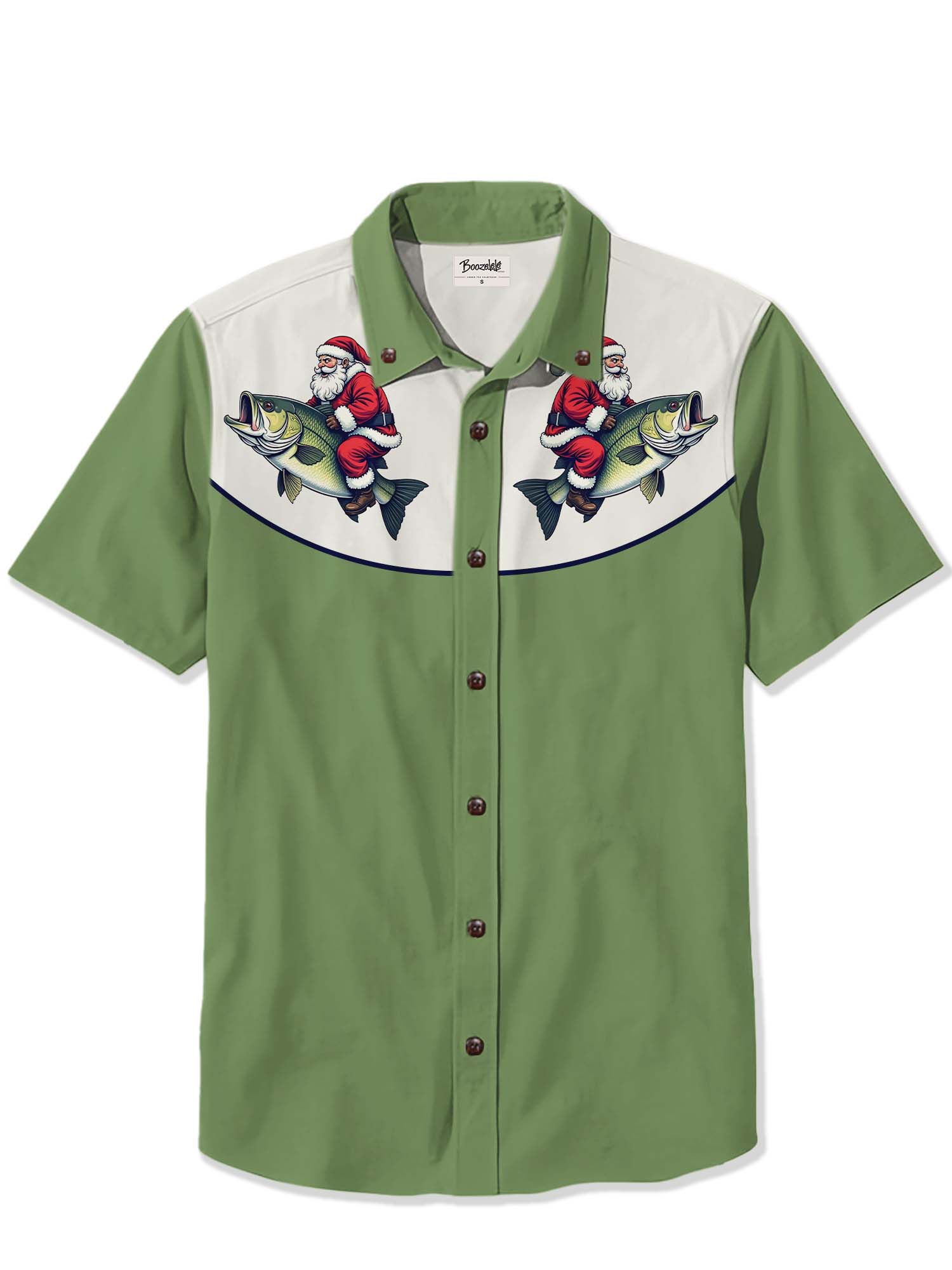 Christmas Santa Fishing - 100% Cotton Shirt