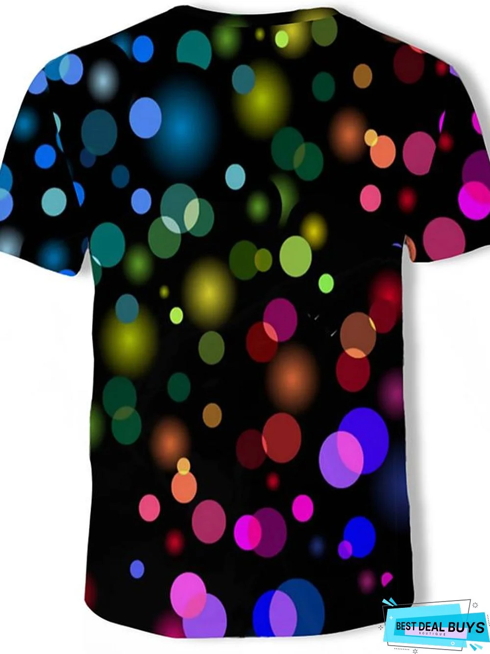 Men's 3D Graphic Print T-Shirt Daily Round Neck Black / Short Sleeve