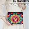 (US Local)DIY Mandala Diamond Art Wooden Coin Pouch with Chain 5D Diamond Painting Purse