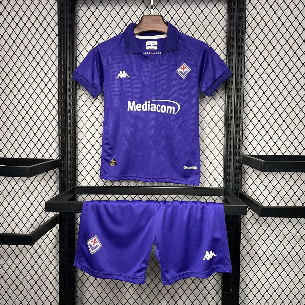 2024-2025 Kids Fiorentina Home Football Shirt 1:1 Thai Quality