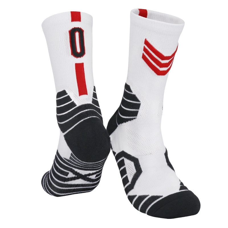 Curry Professional Basketball Socks Men’s High-top Breathable Combat Socks Training Mid-calf Socks Non-slip Sports Socks Men’s
