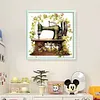 Flower Sewing Machine-14CT Stamped Cross Stitch 40*40cm/15.75*15.75in