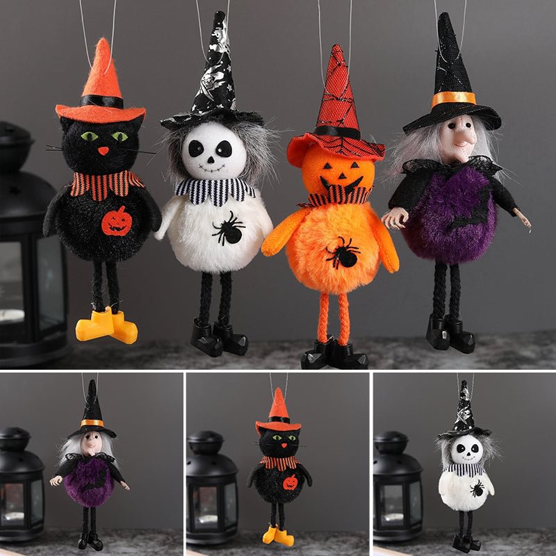 Halloween Doll Pumpkin Ghost Witch Black Cat