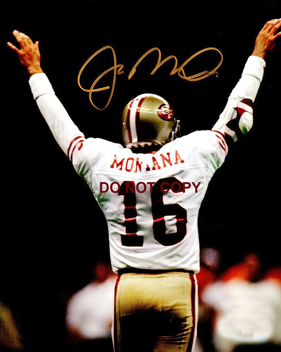 Joe Montana - Autographed Signed 8x10 Photo Poster painting (49ers NFL HOF) Reprint