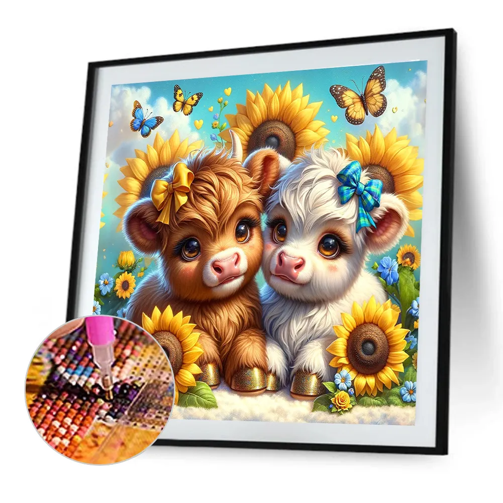 Diamond Painting - Full Round Drill - Cow(Canvas|40*40cm)