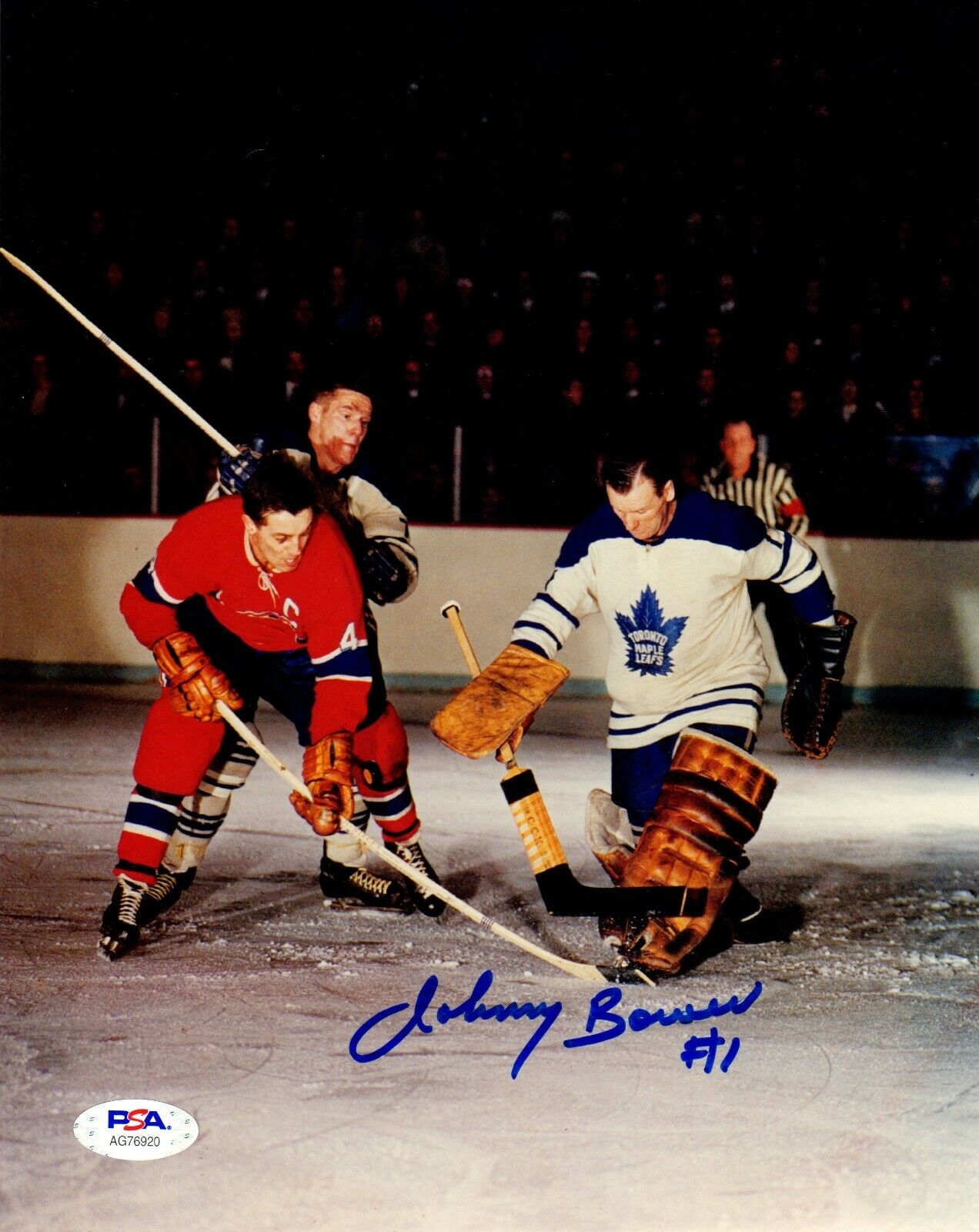 Johnny Bower autographed signed 8x10 Photo Poster painting NHL Toronto Maple Leafs PSA COA