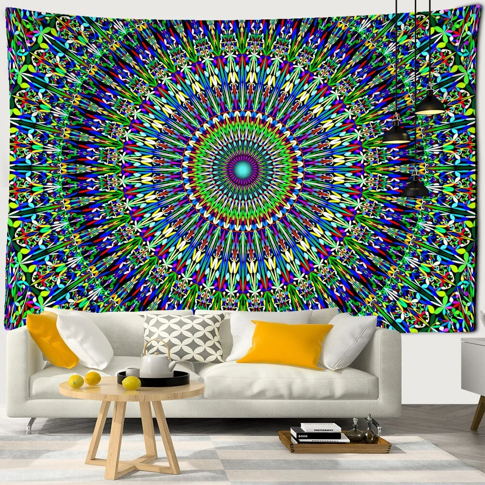 Seven Chakras Mandala Tapestry Wall Hanging Witchcraft Psychedelic Tapiz Hippie Art Background Cloth Home Decor