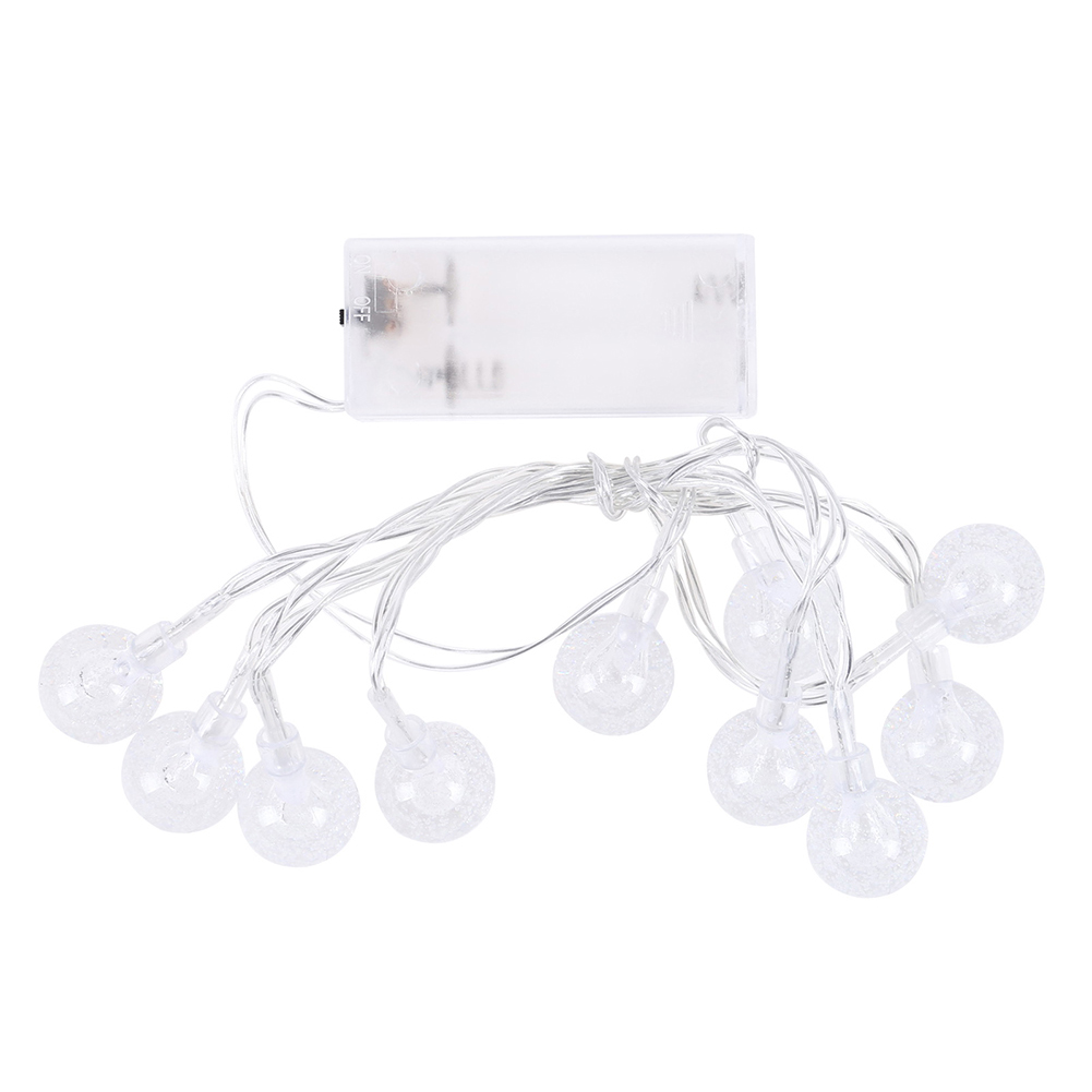 

1.5M 10Led String Lights Fairy Bubble Ball Battery Warm White Curtain Light, 501 Original