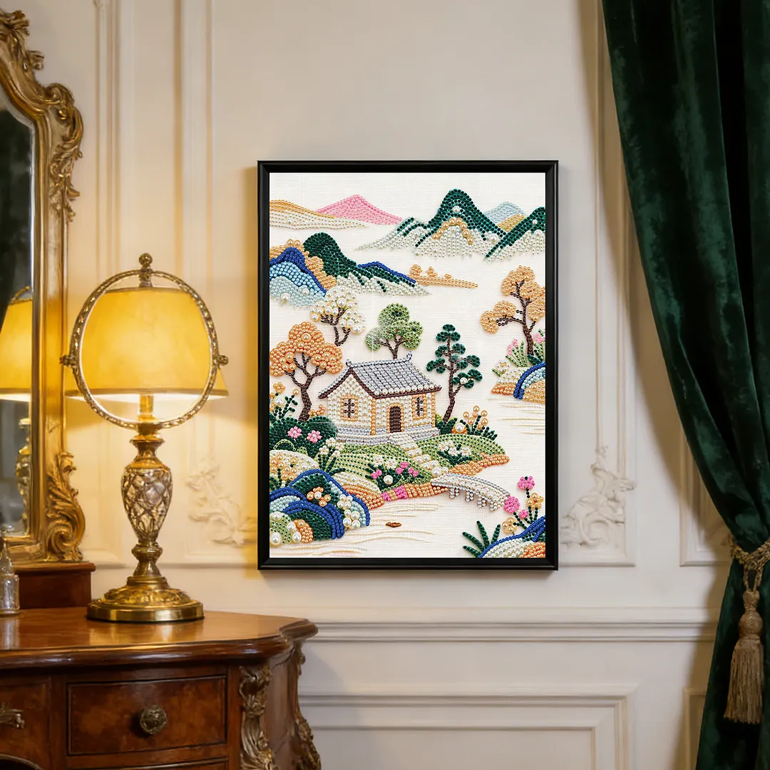 Diamond Painting - Partial Special Shaped Drill - Mountain Cottage(Canvas|30x40cm)