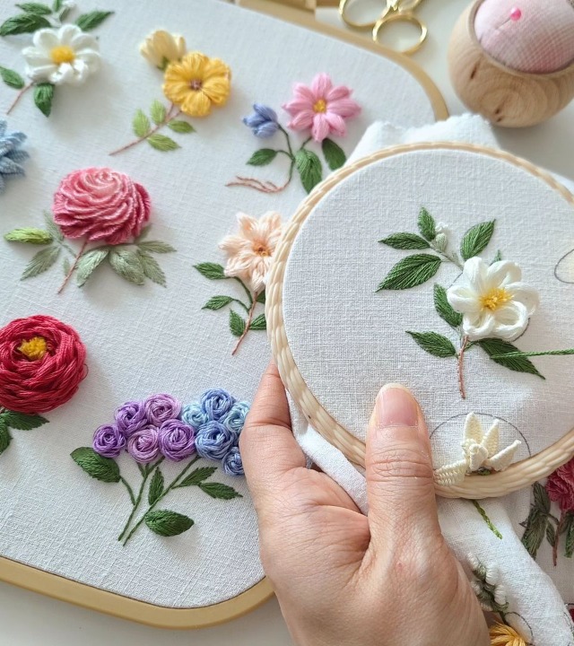 3D Flower Embroidery Kit