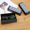 DIY Diamond Painting Leather Eyeglasses Storage Box Case Sunglasses Holder