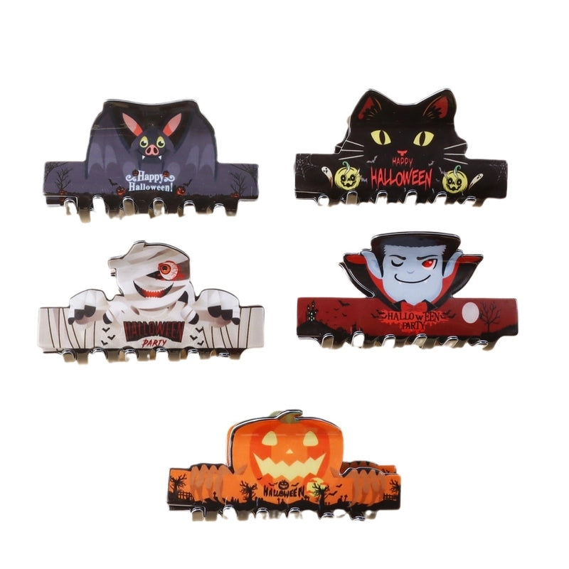 Halloween Funny Women’s Pumpkin Cat Skull PVC Hair Claws