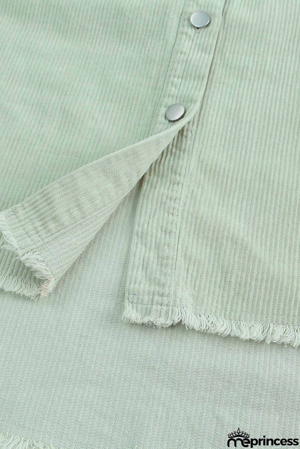 Frayed Boyfriend Corduroy Shacket