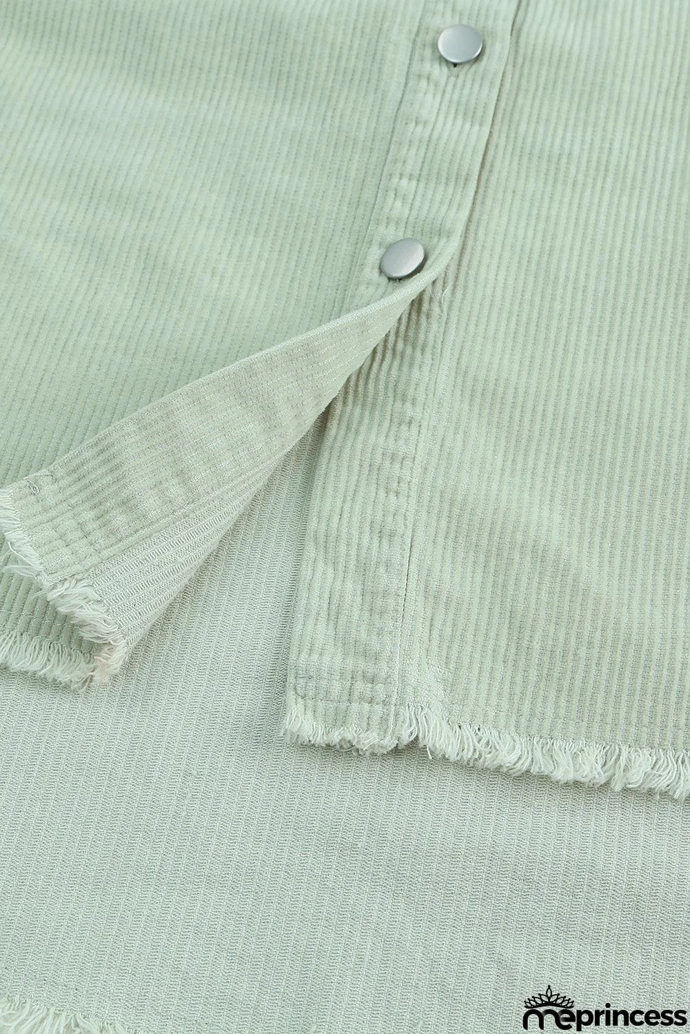 Frayed Boyfriend Corduroy Shacket