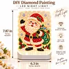 DIY Diamond Art LED Night Light &ndash; Light-Up Table Decor, Double-Sided Printed DIY Crystal Pearl Painting Decoration for Holiday & Gifts(Santa Claus)