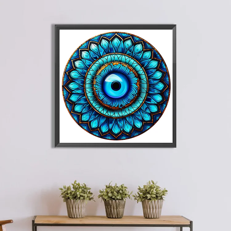 Eye Painting on Round Canvas
