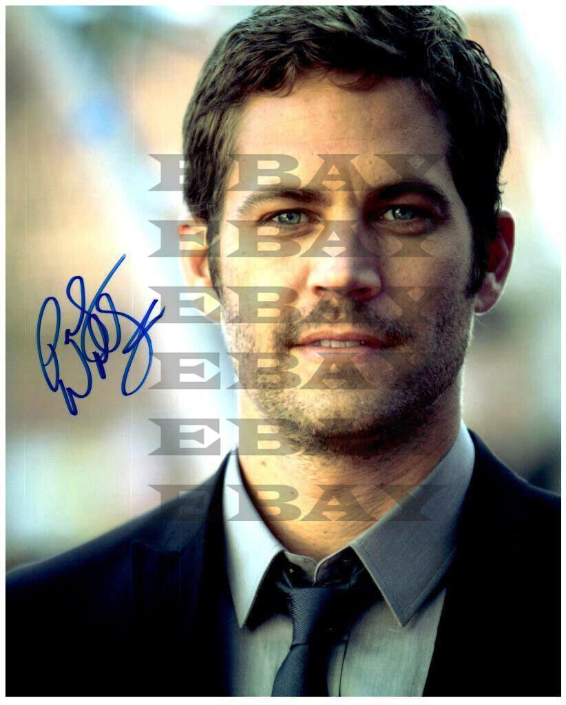 Paul Walker Autographed Signed 8x10 Photo Poster painting Reprint