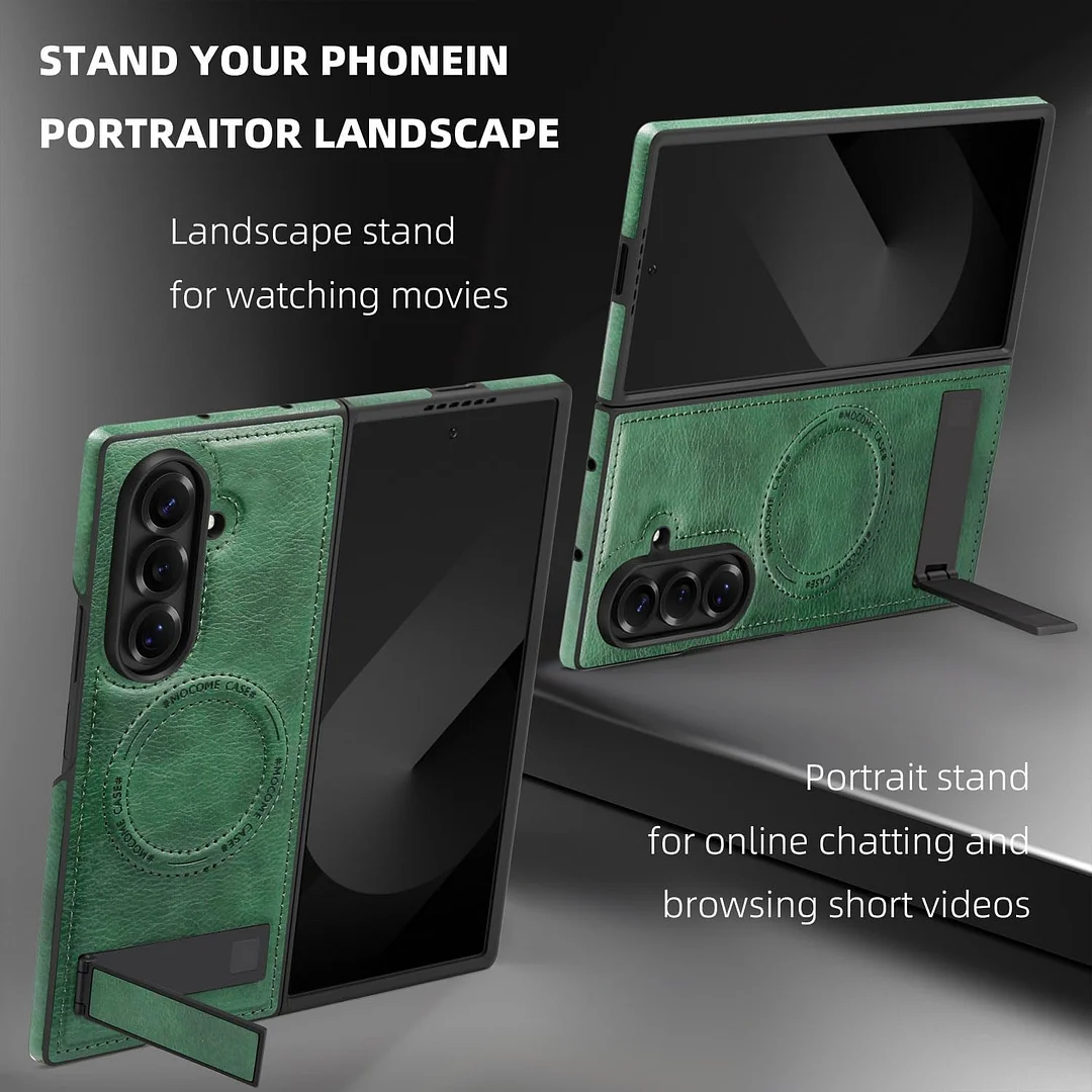 Samsung Galaxy Z Fold 6 Leather Case Magnetic Protective Case Holder Phone Case