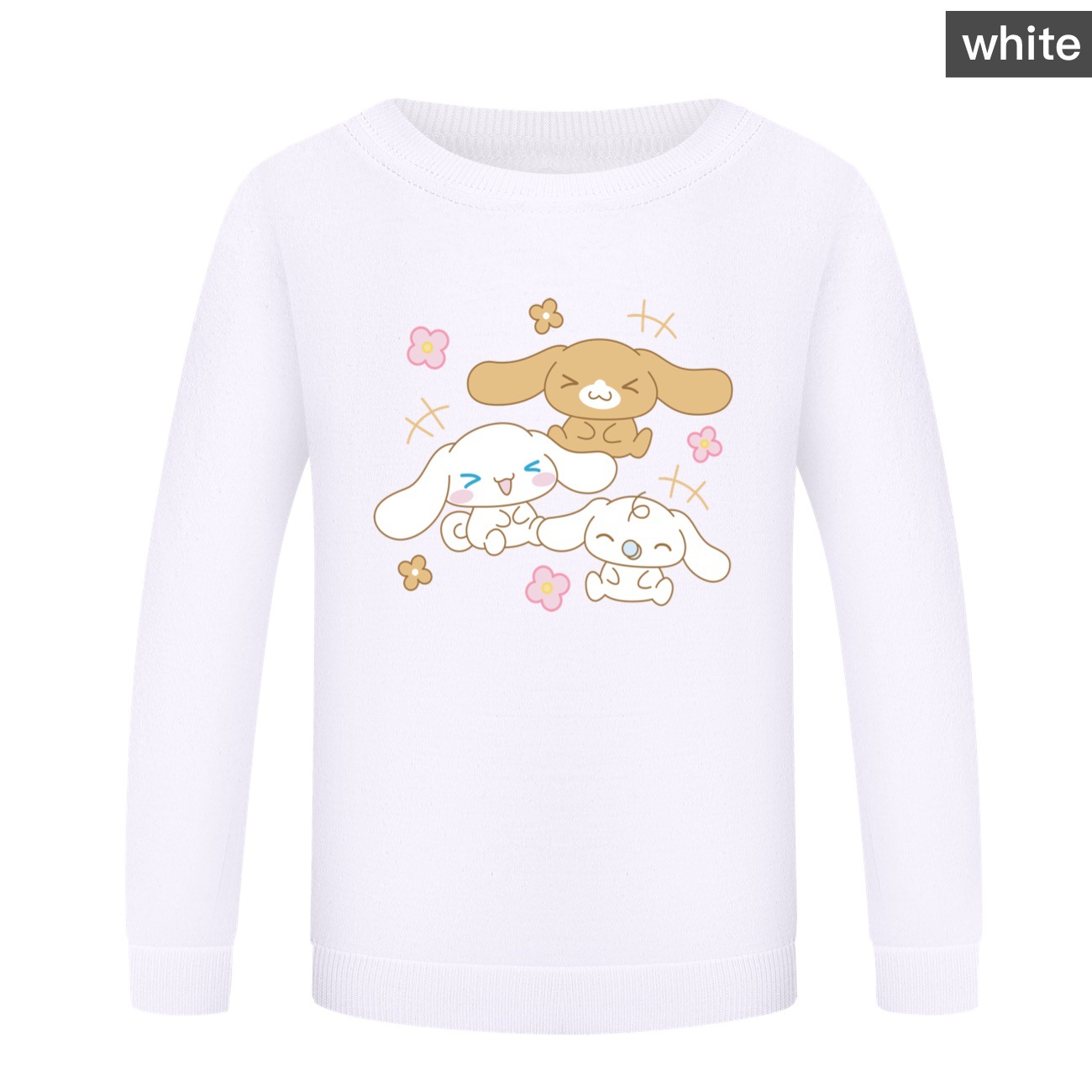 Cinnamoroll Themed Kids' Crewneck Sweatshirt for Boys and Girls - Adorable Rabbit Design -Mayoulove