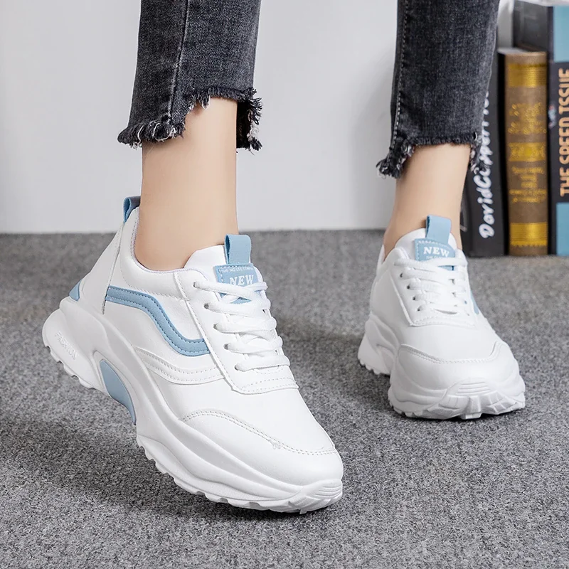 Qengg Women Sneakers 2022 New Fashion Autumn Casual Sports Comfortable Breathable White Flats Female Platform Winter Vulcanized Shoes