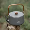 1.1L Teapot Coffee Pot with Wood Handle Aluminum Alloy Tourist Cookware Supplies