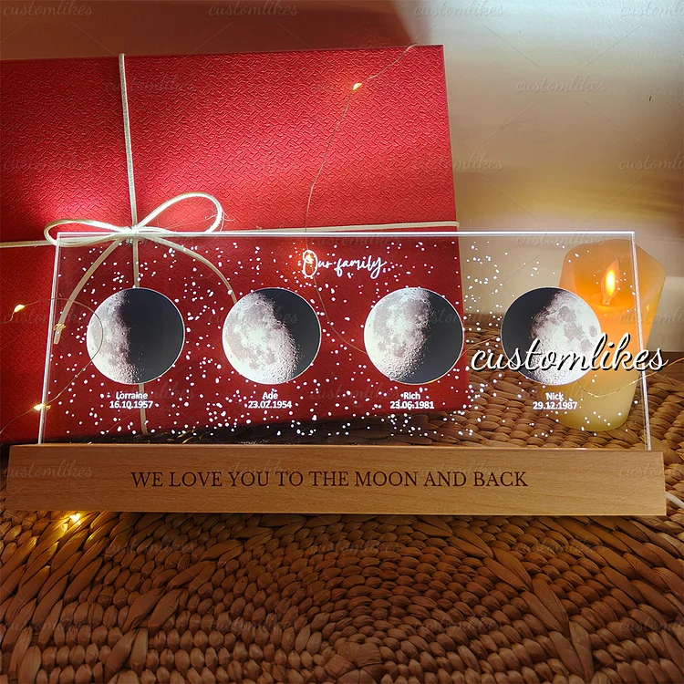 Custom Family Moon Night Sky Light