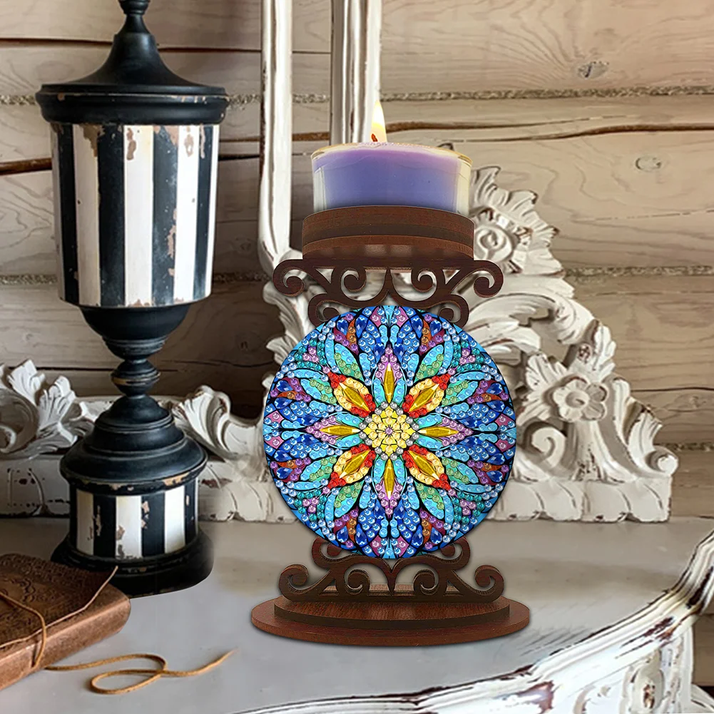 Flower Desktop Diamond Painting Candle Holder Aromatherapy Candle Holder