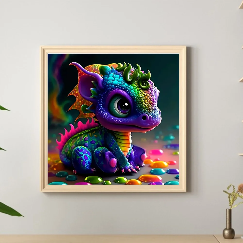 Diamond Painting - Full Round Drill - Dragon(Canvas|30*30cm)