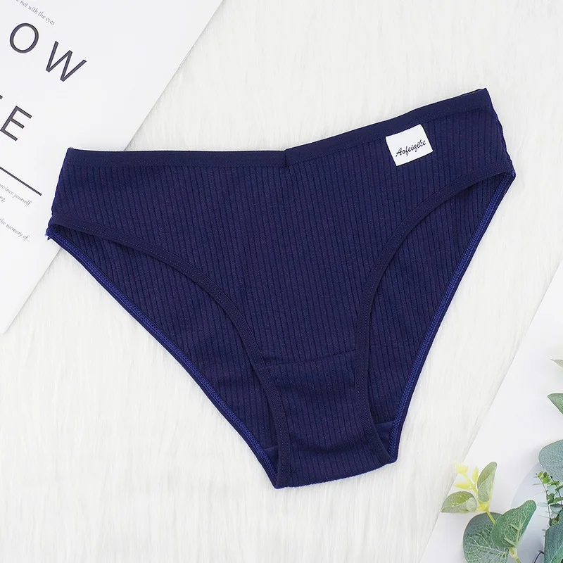 Billionm NEW Women's Cotton Panties Soft Thread Underpants Sexy Briefs S-XXL Fashion Solid Color Panty Girls Shorts Wholesale