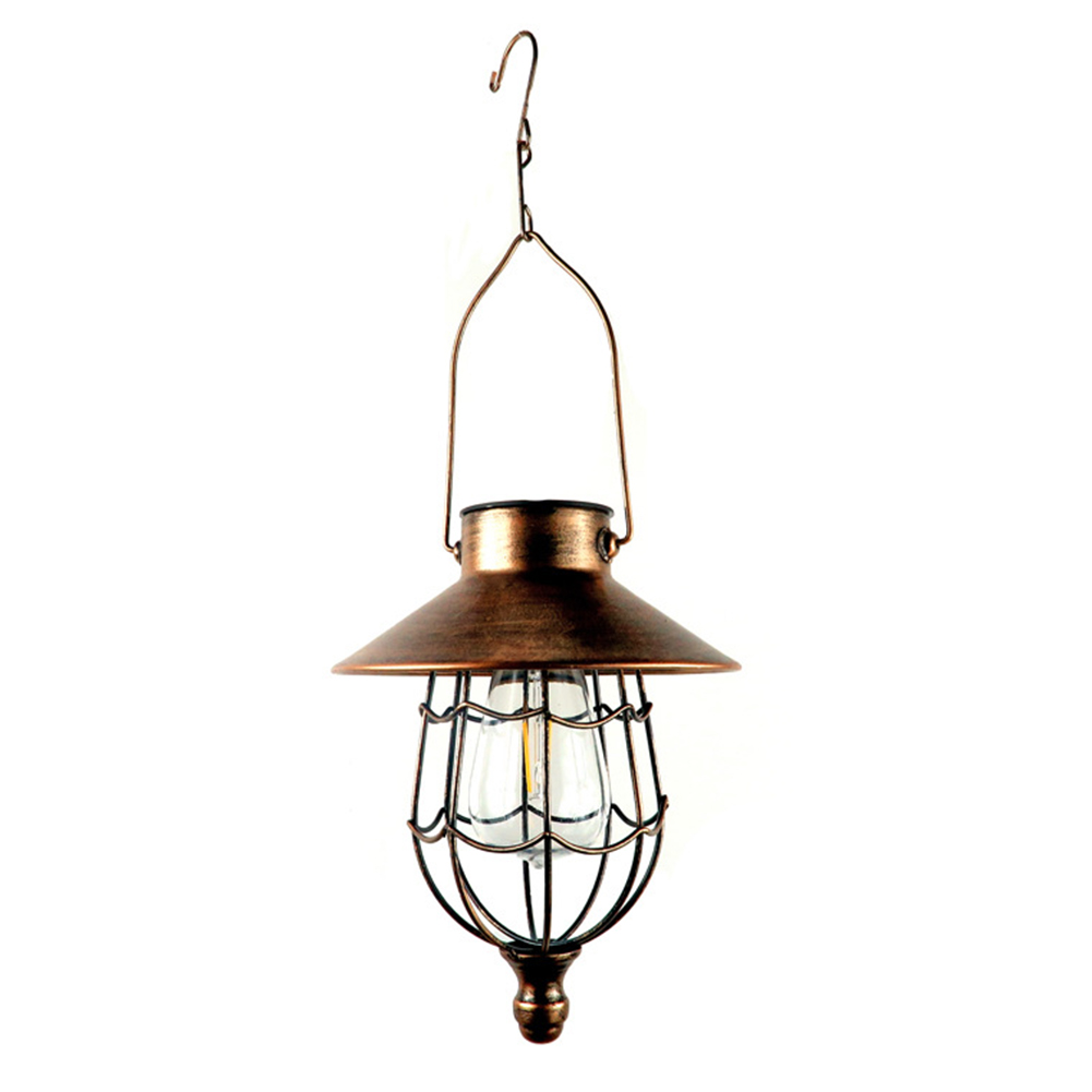 

Metal Bronze LED Solar Lantern Pendant Waterproof for Outdoor Decor Lamp, 501 Original