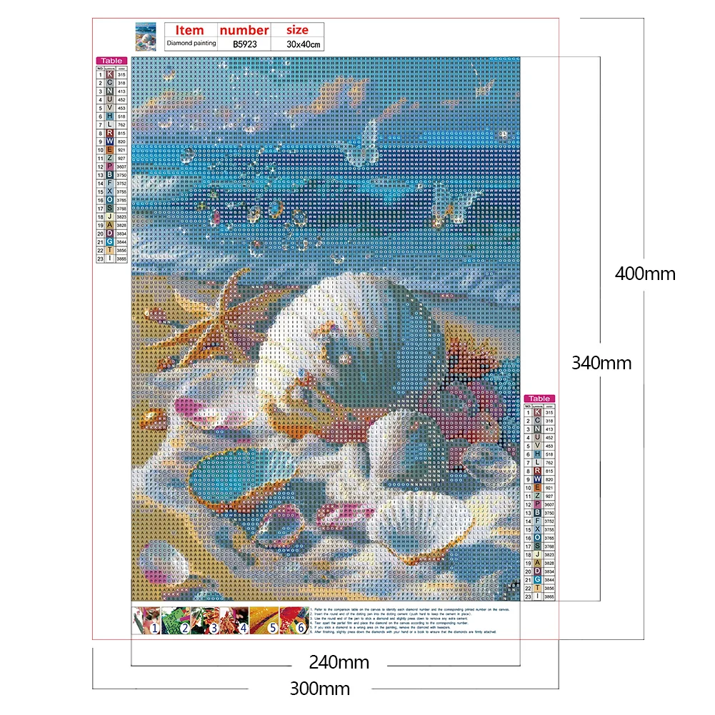 Diamond Painting - Full Round Drill - Beach(30*40cm)