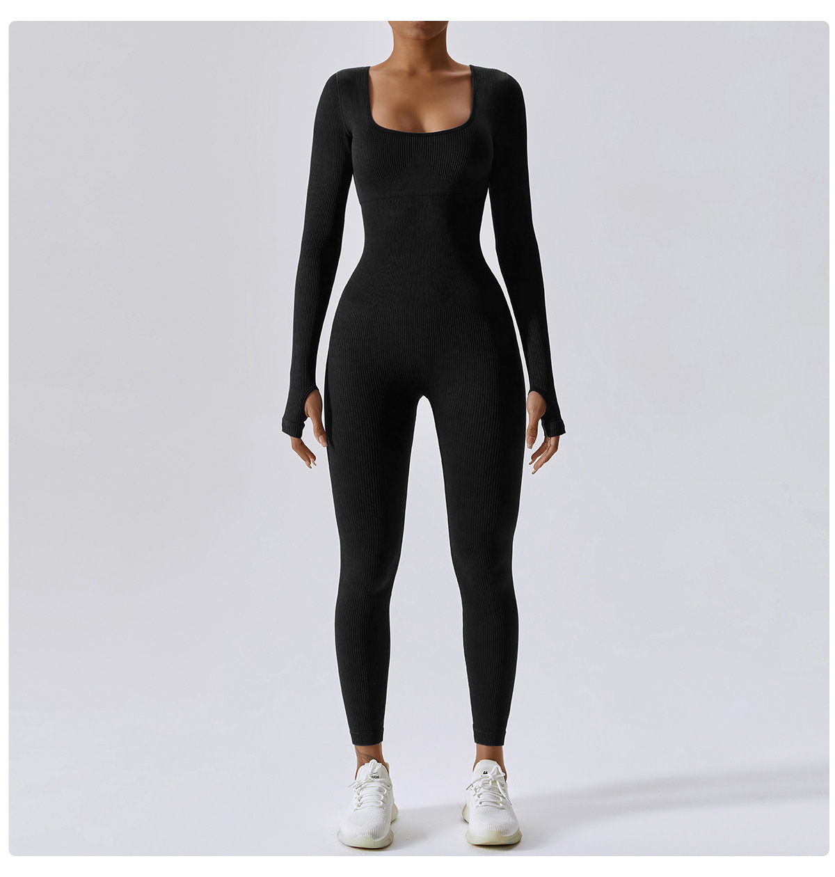 Women's seamless longsleeved sportswear yoga onepiece onepiece