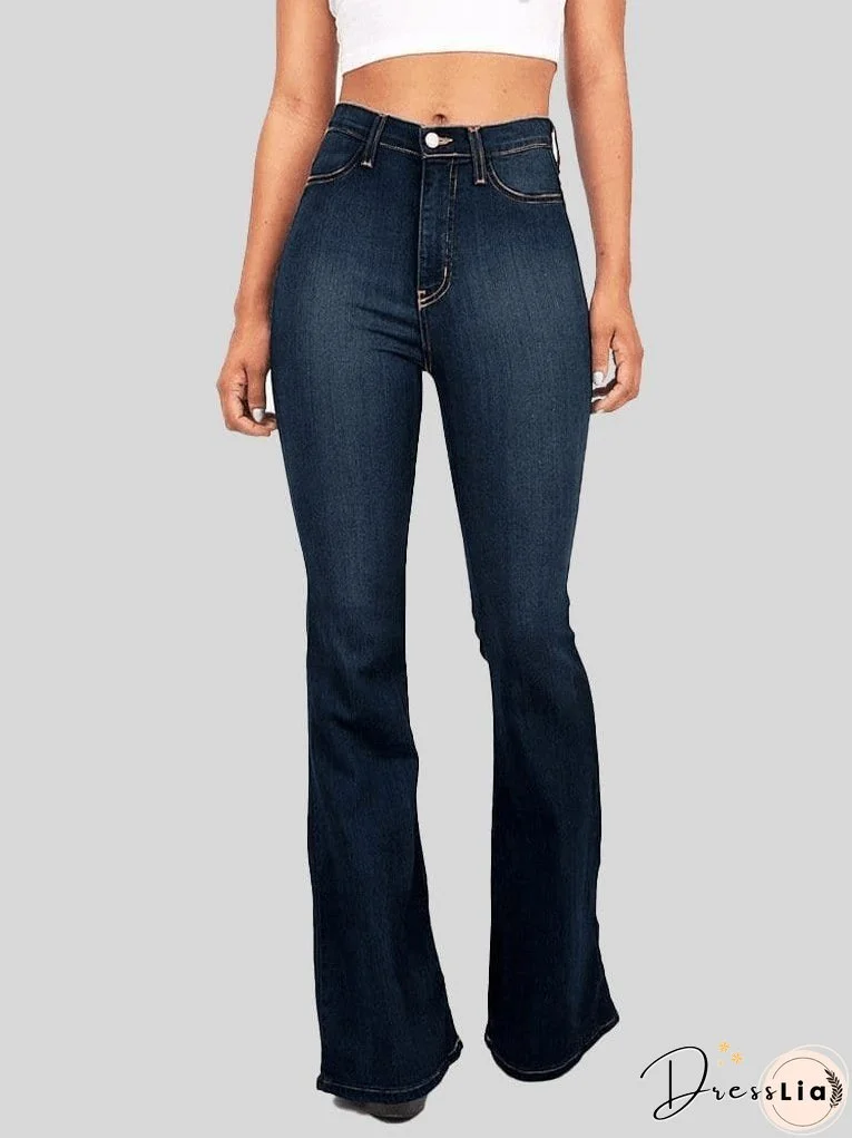 High Waist Stretch Wide Leg Jeans Women Trousers for Women