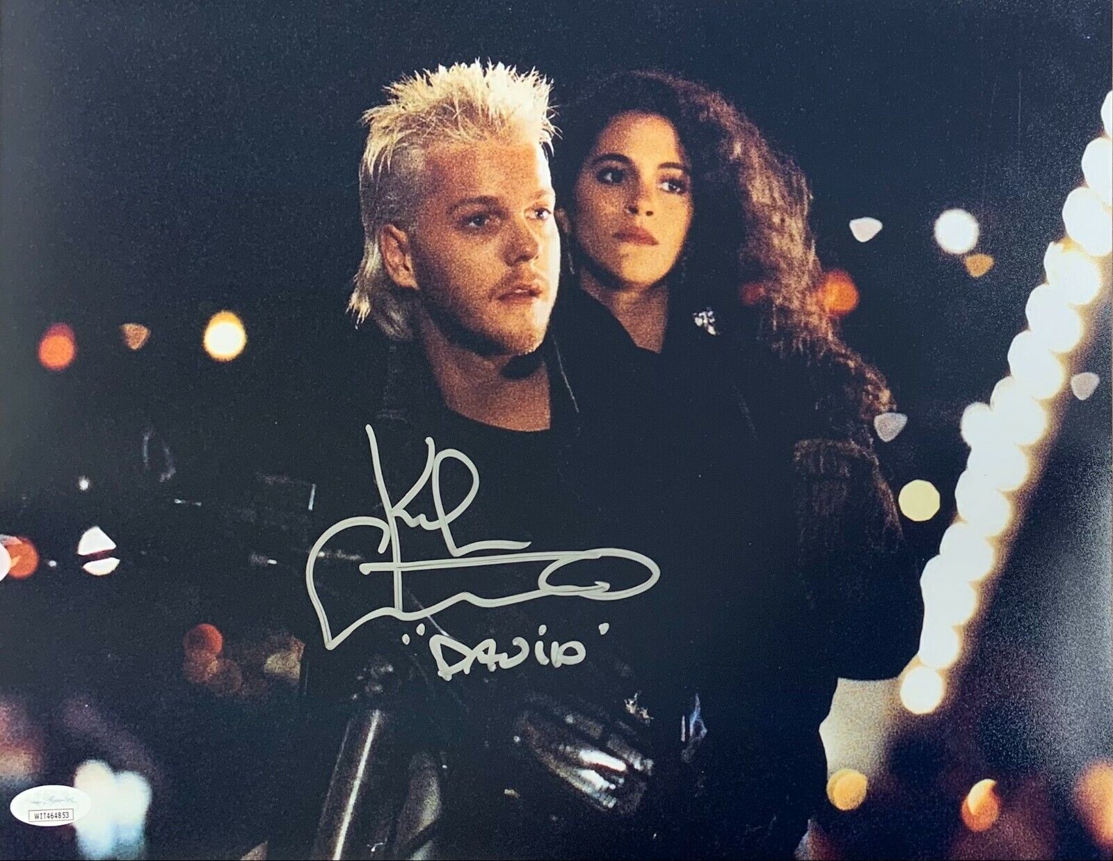 Kiefer Sutherland auto inscribed signed 11x14 Photo Poster painting The Lost Boys David JSA COA