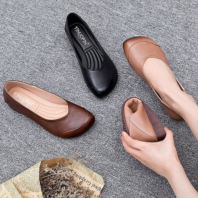 Women's Flat Heel Round Toe Loafer Shoes