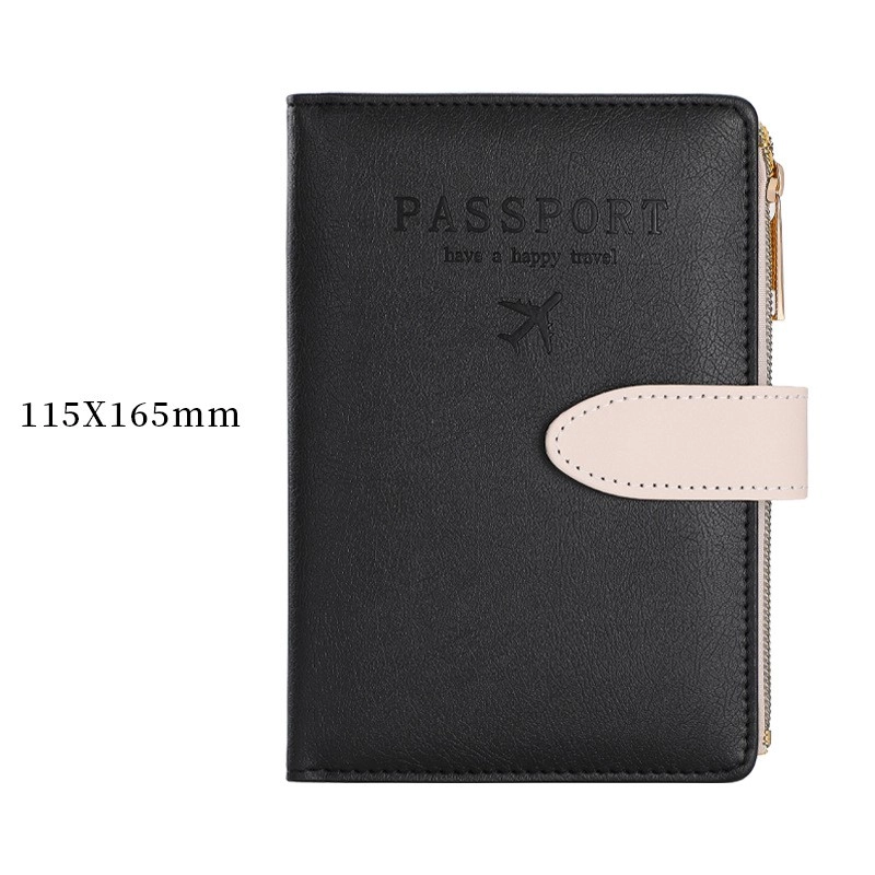 Unisex Letter Airplane Pu Leather Zipper Hidden Buckle Wallets